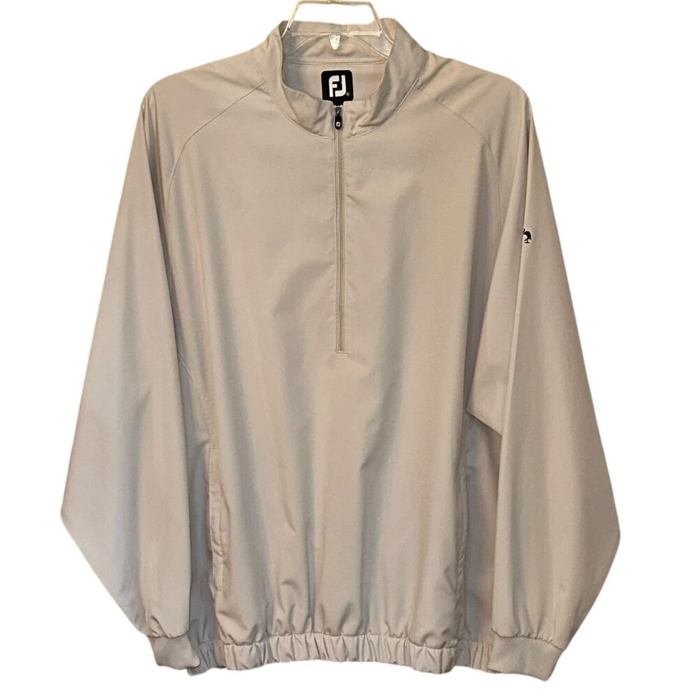 FootJoy (FJ) Half Zip Windbreaker Mock Neck Golf Jacket XL Elastic Waist Pockets